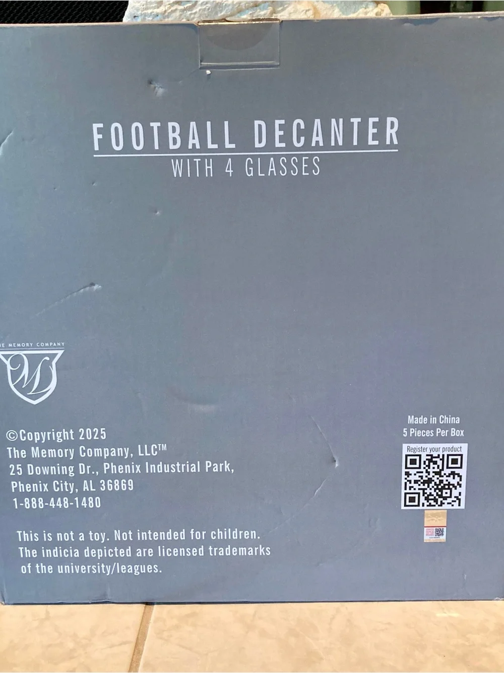 University of Texas Football Decanter Set - new in box